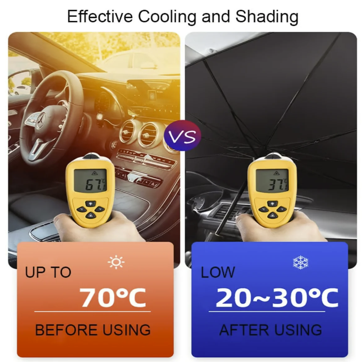 SunGuard™ Car Windshield Sun Shade Umbrella