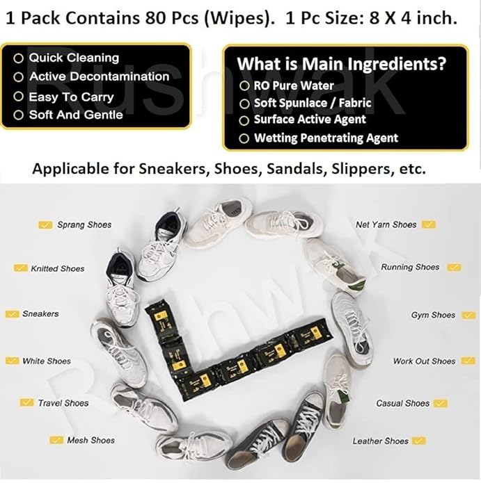 CleanKicks™ Shoe Cleaning Wet Wipes (80 Wipes Per Pack)