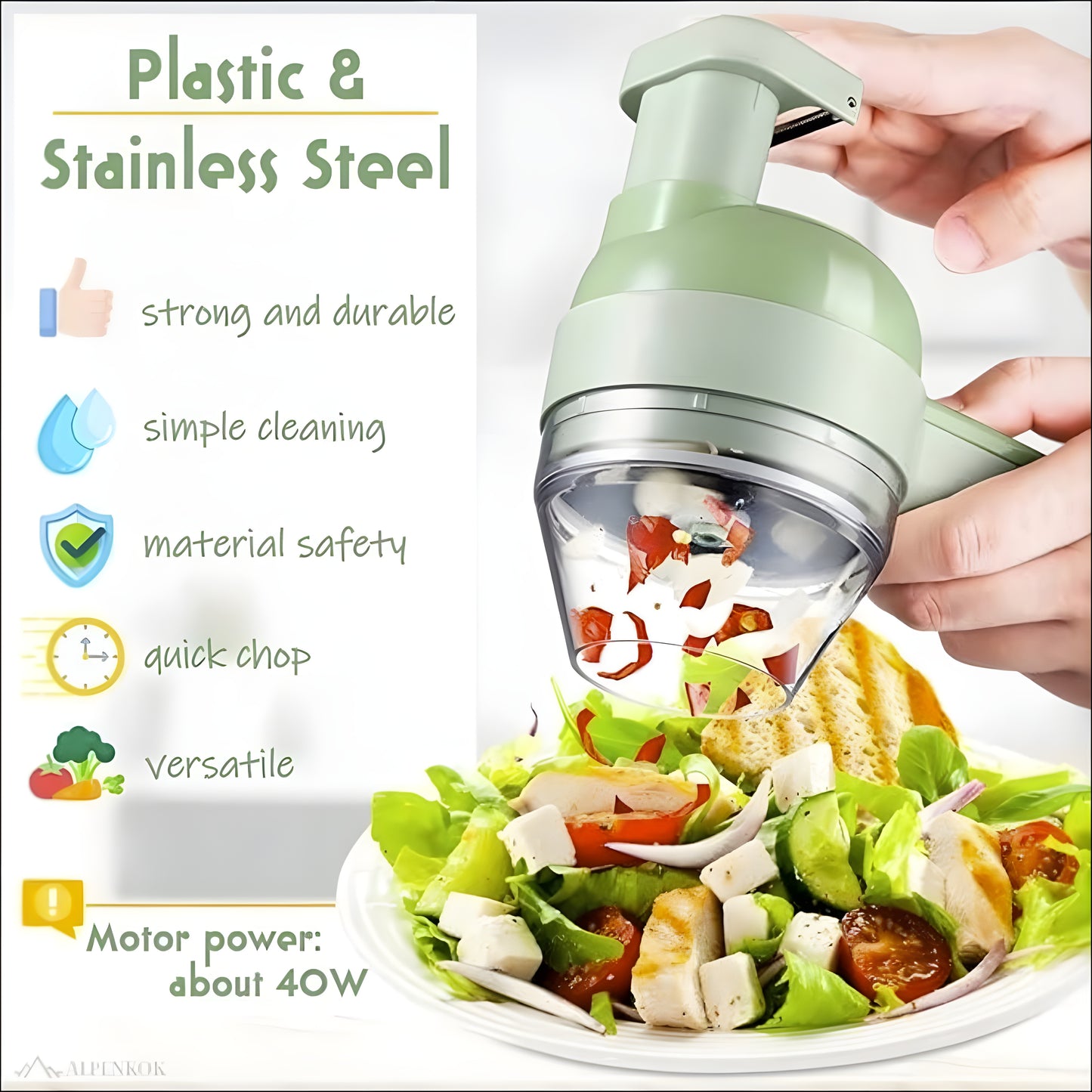 4 in 1 Magic Portable Mini Vegetable Cutter, Grinder & Chopper Set