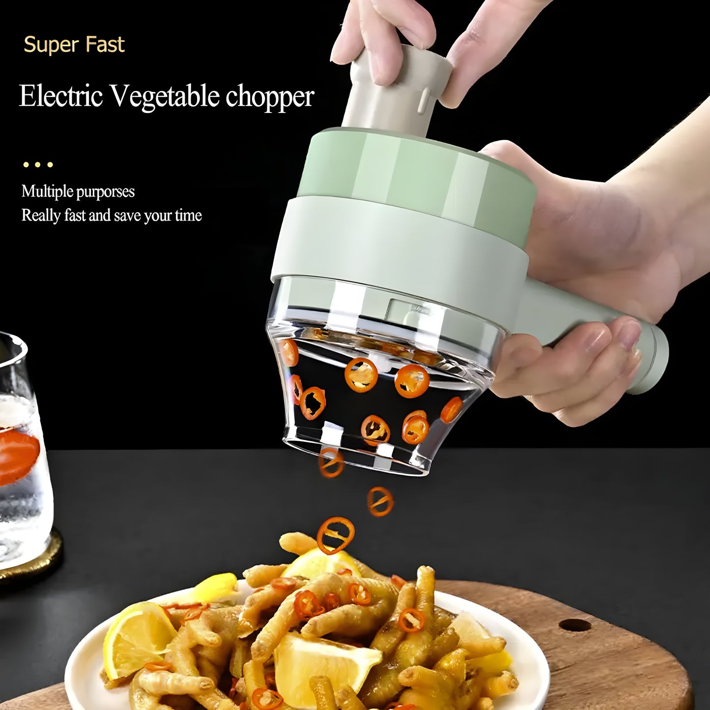 4 in 1 Magic Portable Mini Vegetable Cutter, Grinder & Chopper Set