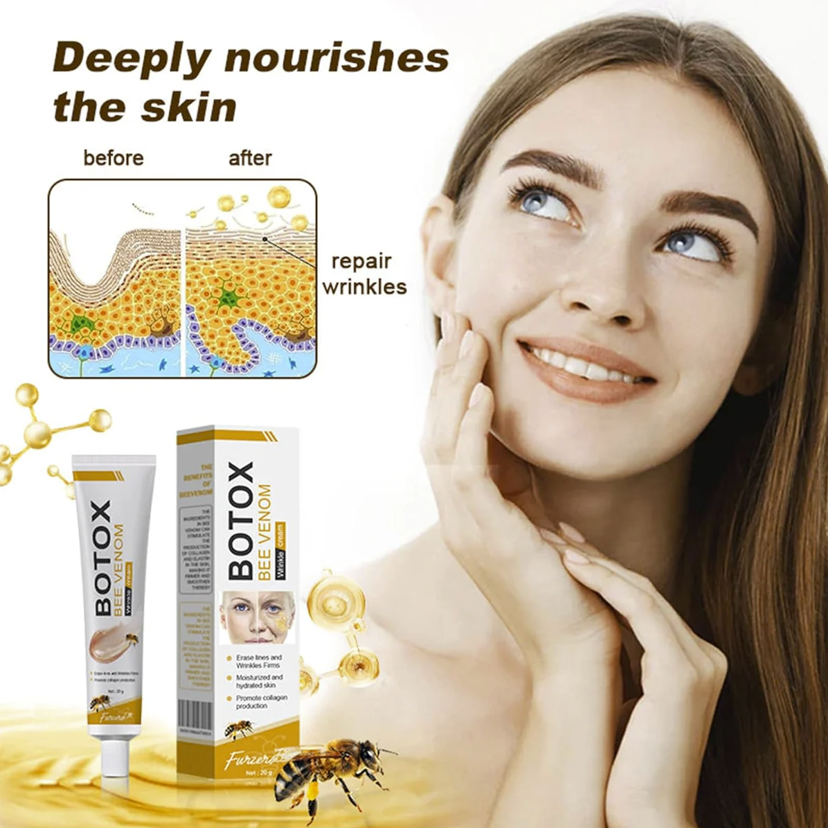 BeeTox™ ✨ Wrinkle Repair Bee Venom Rejuvenating Cream🐝🍯(Buy 1 Get 1 Free🔥🔥)